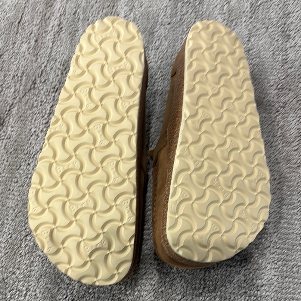 Birkenstock Cognac Buckley Oiled Leather Women's Moccasin Style Clogs - Picture 11 of 11